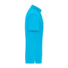James&Nicholson galléros póló Solid BIO Stretch 210 türkiz