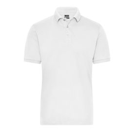   James&Nicholson galléros póló Solid BIO Stretch 210 fehér