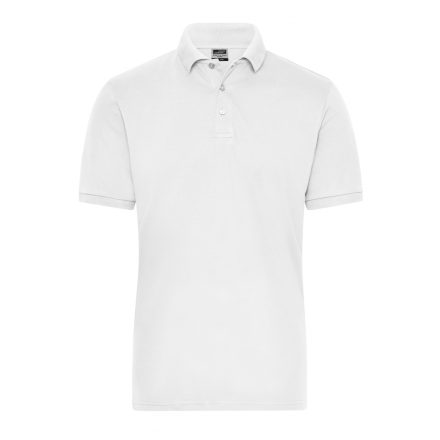 James&Nicholson galléros póló Solid BIO Stretch 210 fehér