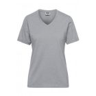 James&Nicholson női póló Solid BIO Workwear 160 melírozott szürke