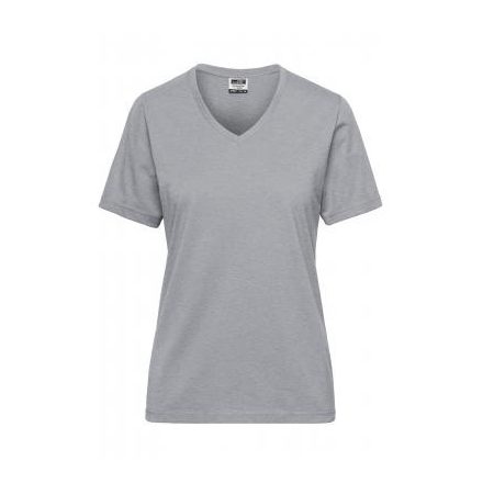 James&Nicholson női póló Solid BIO Workwear 160 melírozott szürke