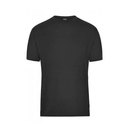James&Nicholson póló Solid BIO Workwear 160 fekete