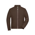 James&Nicholson pulóver Solid Doubleface 380 barna