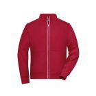 James&Nicholson pulóver Solid Doubleface 380 piros