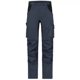   James&Nicholson derekas munkásnadrág 3-Way Stretch Slim Line 260 carbon-fekete