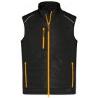 James&Nicholson mellény Hybrid fekete-neon narancs