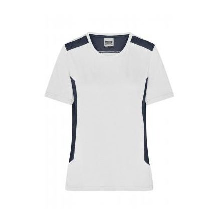 James&Nicholson női póló Strong Workwear 180 fehér-carbon