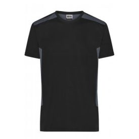 James&Nicholson póló Strong Workwear 180 fekete-carbon