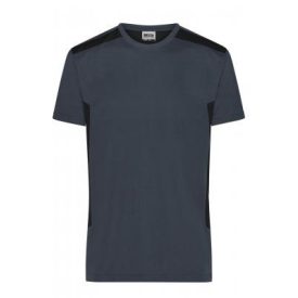 James&Nicholson póló Strong Workwear 180 fekete-carbon