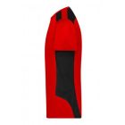 James&Nicholson póló Strong Workwear 180 piros-fekete