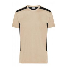 James&Nicholson póló Strong Workwear 180 homok-fekete