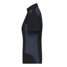 James&Nicholson női galléros póló Strong 200 fekete-carbon