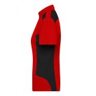 James&Nicholson női galléros póló Strong 200 piros-fekete