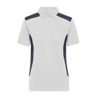 James&Nicholson női galléros póló Strong 200 fehér-carbon