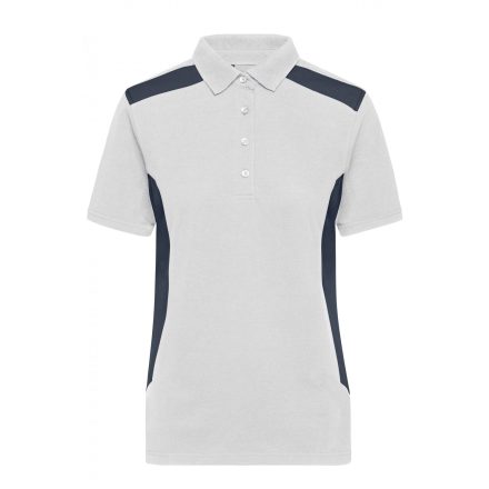 James&Nicholson női galléros póló Strong 200 fehér-carbon