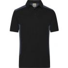 James&Nicholson galléros póló Strong 200 fekete-carbon