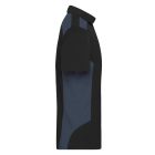 James&Nicholson galléros póló Strong 200 fekete-carbon