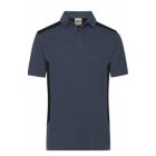 James&Nicholson galléros póló Strong 200 carbon-fekete