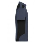 James&Nicholson galléros póló Strong 200 carbon-fekete