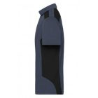 James&Nicholson galléros póló Strong 200 carbon-fekete