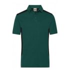 James&Nicholson galléros póló Strong 200 sötétzöld-fekete