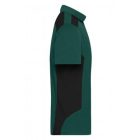 James&Nicholson galléros póló Strong 200 sötétzöld-fekete