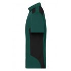 James&Nicholson galléros póló Strong 200 sötétzöld-fekete