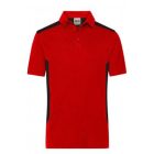 James&Nicholson galléros póló Strong 200 piros-fekete