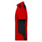 James&Nicholson galléros póló Strong 200 piros-fekete