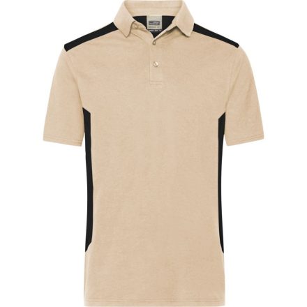 James&Nicholson galléros póló Strong 200 homok-fekete