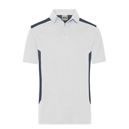 James&Nicholson galléros póló Strong 200 fehér-carbon