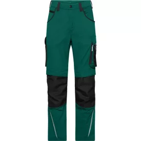   James&Nicholson derekas munkásnadrág Modern Style Strong 260 sötétzöld-fekete