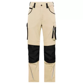   James&Nicholson derekas munkásnadrág Modern Style Strong 260 homok-fekete