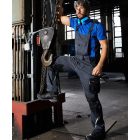 James&Nicholson kantáros munkásnadrág Solid Strong 260 carbon-fekete