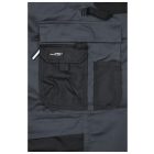 James&Nicholson kantáros munkásnadrág Solid Strong 260 carbon-fekete