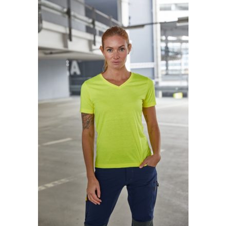 James&Nicholson női póló Signal Workwear 190 neon-sárga