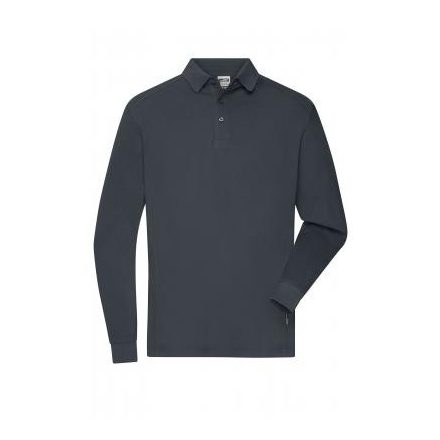 James&Nicholson hosszú ujjú galléros póló Workwear 200 carbon