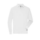 James&Nicholson hosszú ujjú galléros póló Workwear 200 fehér