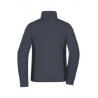 James&Nicholson női polár pulóver Stretch Fleece 270 carbon-fekete