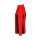 James&Nicholson női polár pulóver Stretch Fleece 270 piros-fekete