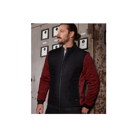 James&Nicholson dzseki Hybrid fekete-melírozott piros