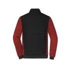 James&Nicholson dzseki Hybrid fekete-melírozott piros