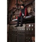 James&Nicholson dzseki Hybrid fekete-melírozott piros