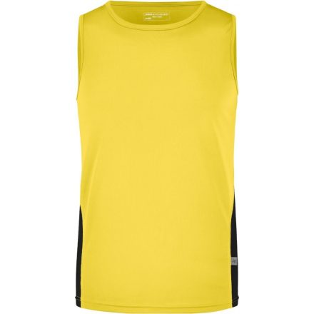 James&Nicholson ujjatlan póló Running 140 sárga-fekete