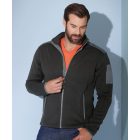 James&Nicholson pulóver Knitted Fleece 320 fekete-carbon