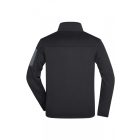 James&Nicholson pulóver Knitted Fleece 320 fekete-carbon