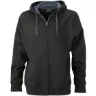 James&Nicholson pulóver Premium Hooded 310 fekete-carbon