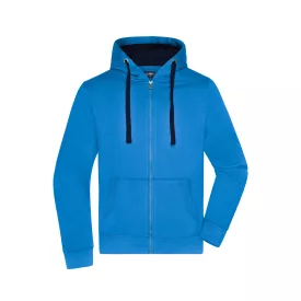   James&Nicholson pulóver Premium Hooded 310 cobalt-tengerkék