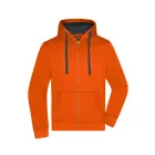 James&Nicholson pulóver Premium Hooded 310 narancs-carbon