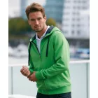 James&Nicholson pulóver Premium Hooded 310 zöld-carbon